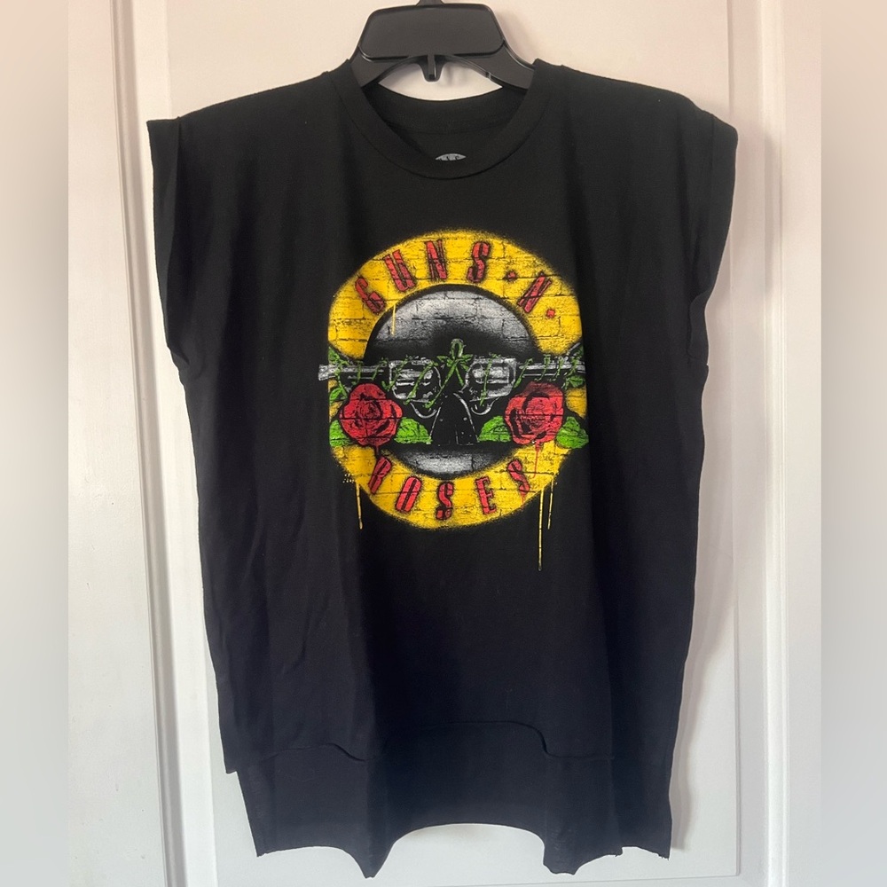 Guns N' Roses Logo Black Graphic Tee Tank Top - Medium